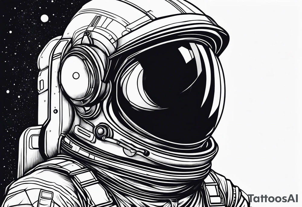 astronaut in space tattoo idea