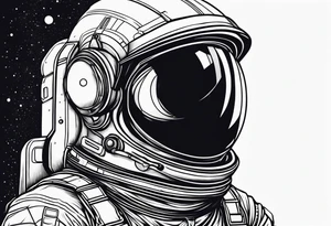 astronaut in space tattoo idea