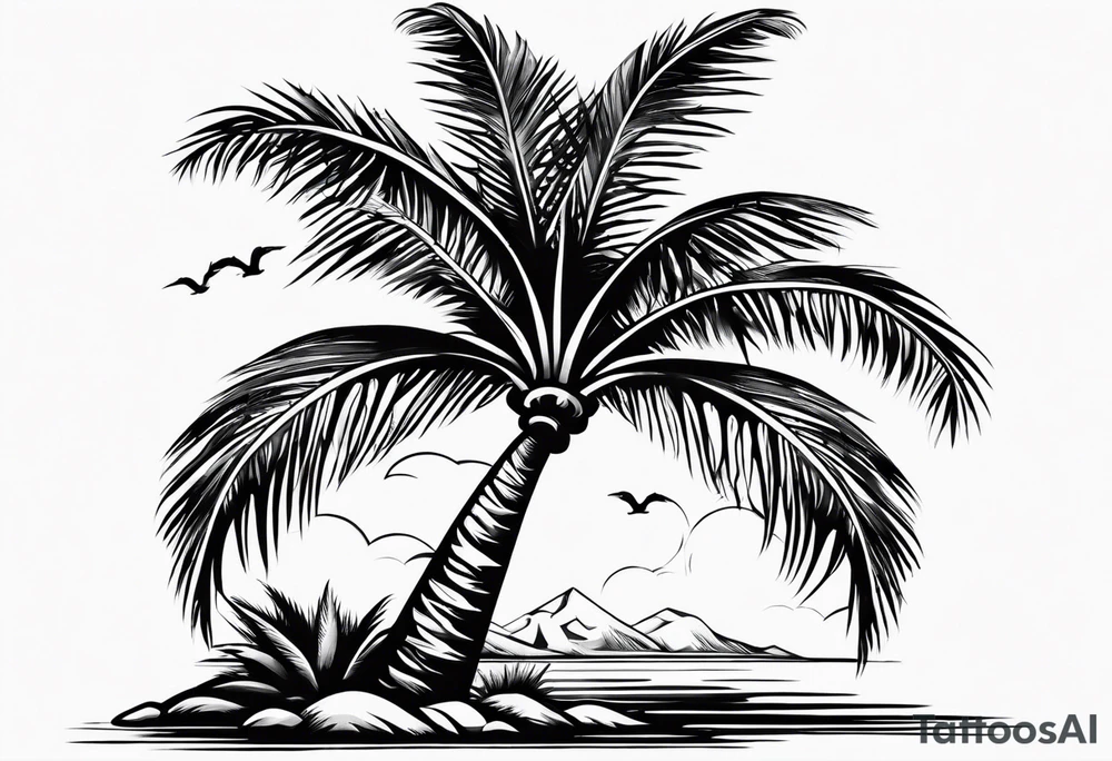 palm tree tattoo idea