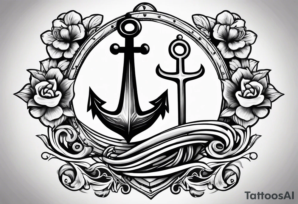 Anchor and Cross tattoo idea