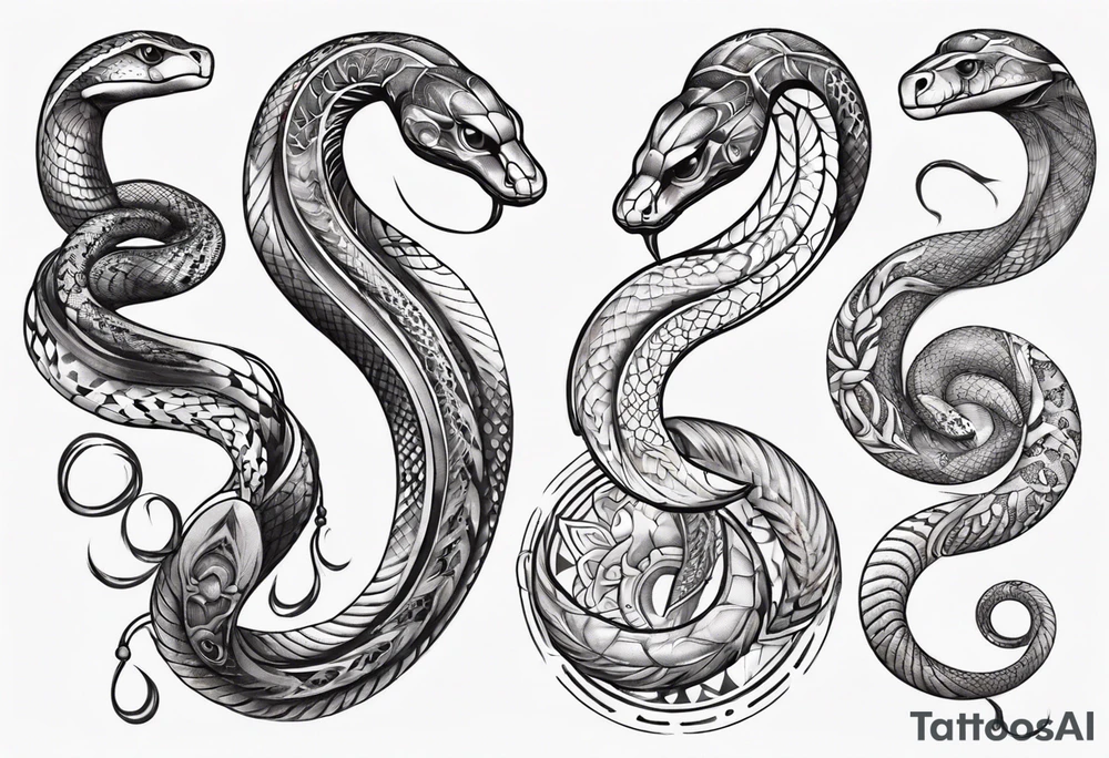 snake ornamental tattoo idea