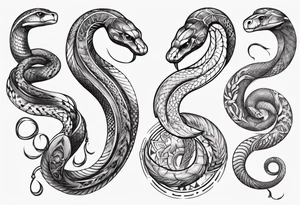 snake ornamental tattoo idea