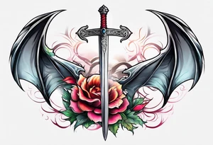 back sword tattoo
with wrapped dragon tattoo idea