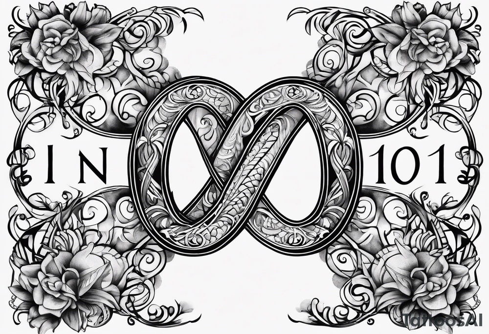 An infinity symbol with Proverbs 10:22 centered underneath. tattoo idea