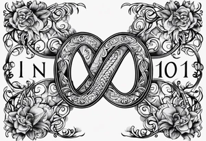 An infinity symbol with Proverbs 10:22 centered underneath. tattoo idea