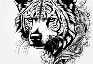 Road inside of paw print tattoo idea