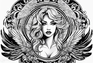 Wings with number 22 tattoo idea