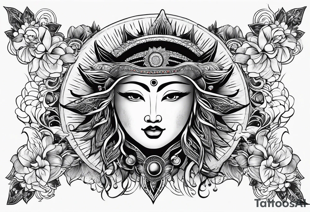 the sun tattoo idea