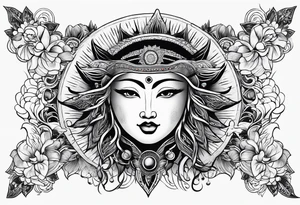 the sun tattoo idea