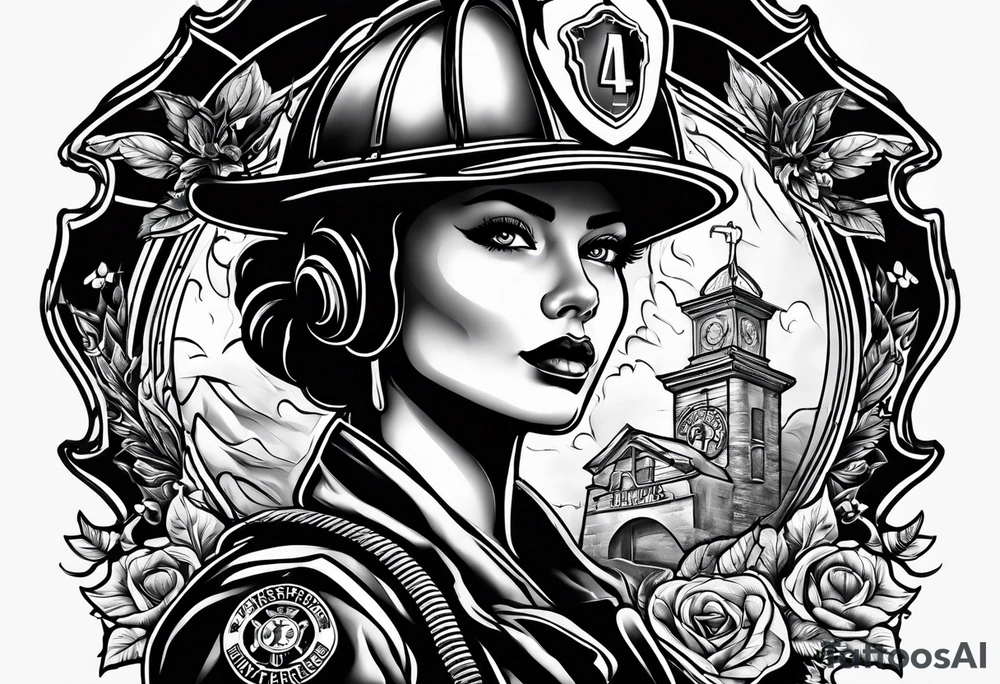 Mother, fire fighter/medic tattoo idea