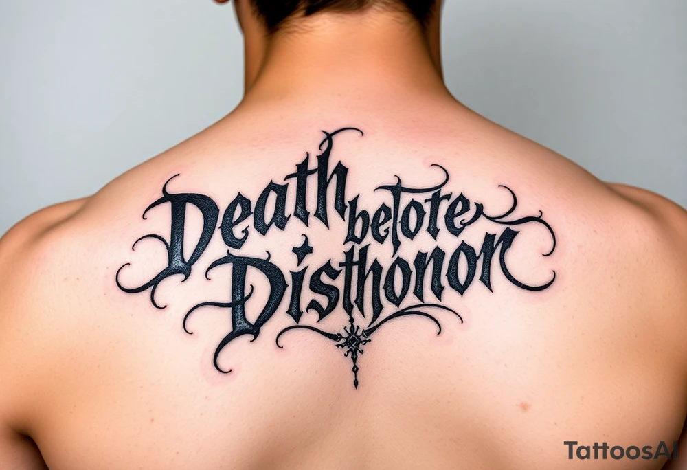 Calligraphy cholo writing death before dishonor tattoo idea