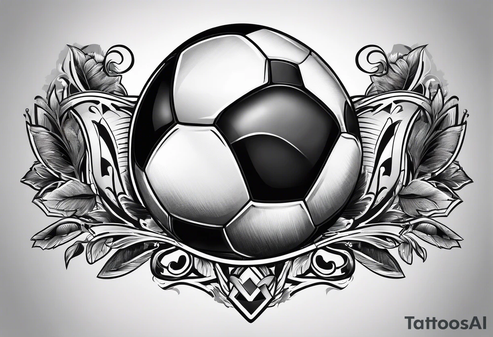 Football cross tattoo idea