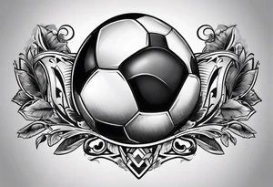 Football cross tattoo idea