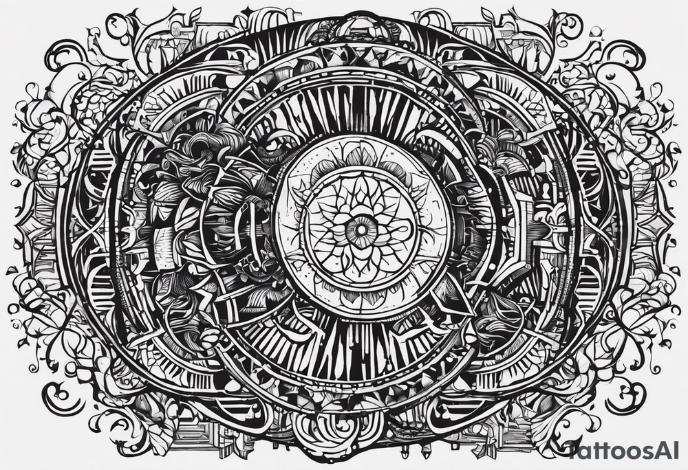 I want to generate a tattoo for my forearm where the elements will be part of my story of life the base of the tattoo its a computer chip because my profession and passion is related to computer, I also like sports in general such as soccer, snowboard, surf, motorbike, cars part of my story it was moving from brazil to Australia and I am really grateful for my life now because I started from the bottom and really value my family and values, I also want a fine line style and minimalistic tattoo idea