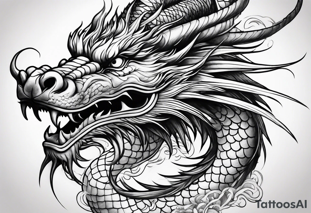chinese dragon tattoo idea
