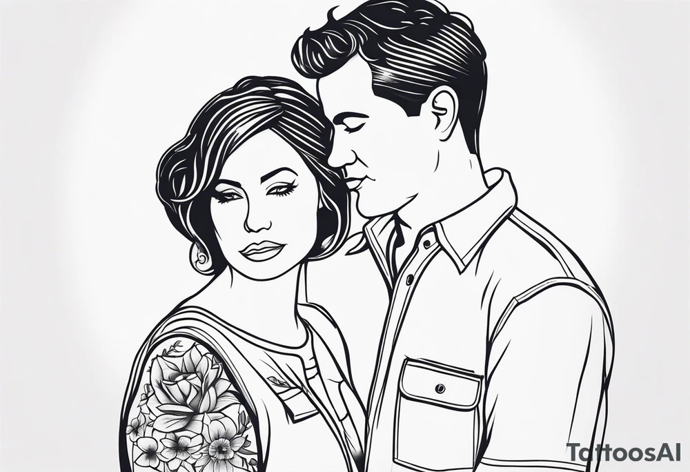minimalist tattoo for couples (half mom and half dad) tattoo idea minimalist tattoo for couples (half mom and half dad) tattoo idea