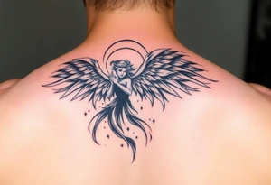 Archangel ariel tattoo stencil tattoo idea