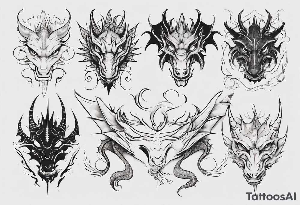 Dragon with white tattoo idea