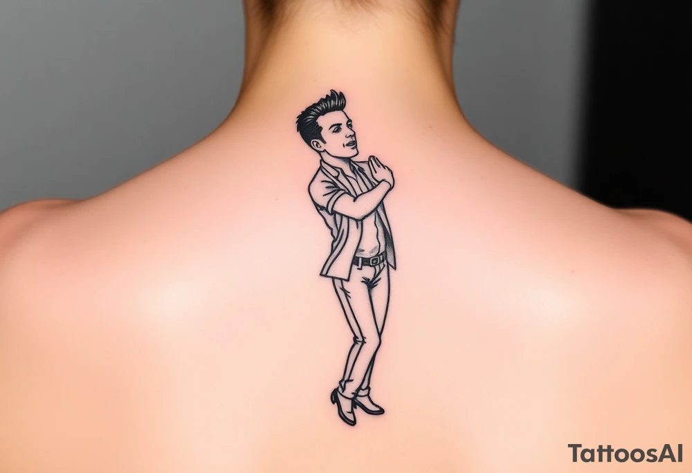 Rick Astley Never Gonna Give You Up Dance Pose tattoo idea