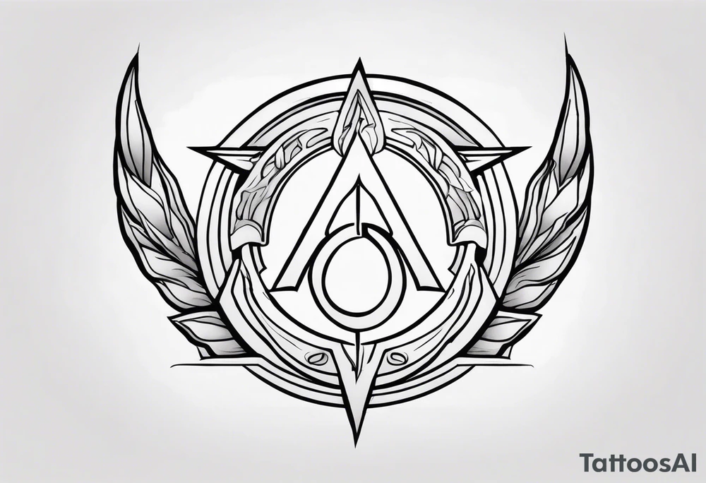 Ancient spartan trinity symbol tattoo idea