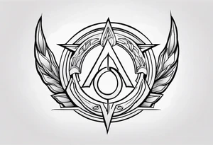 Ancient spartan trinity symbol tattoo idea