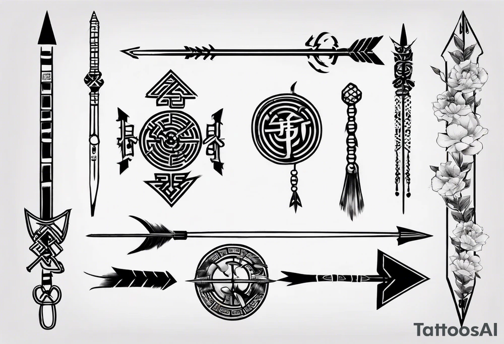 chinese arrow tattoo idea