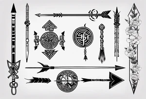 chinese arrow tattoo idea