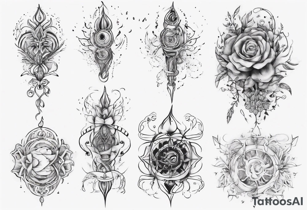 unalome with breathe tattoo idea