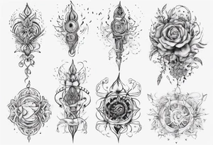 unalome with breathe tattoo idea