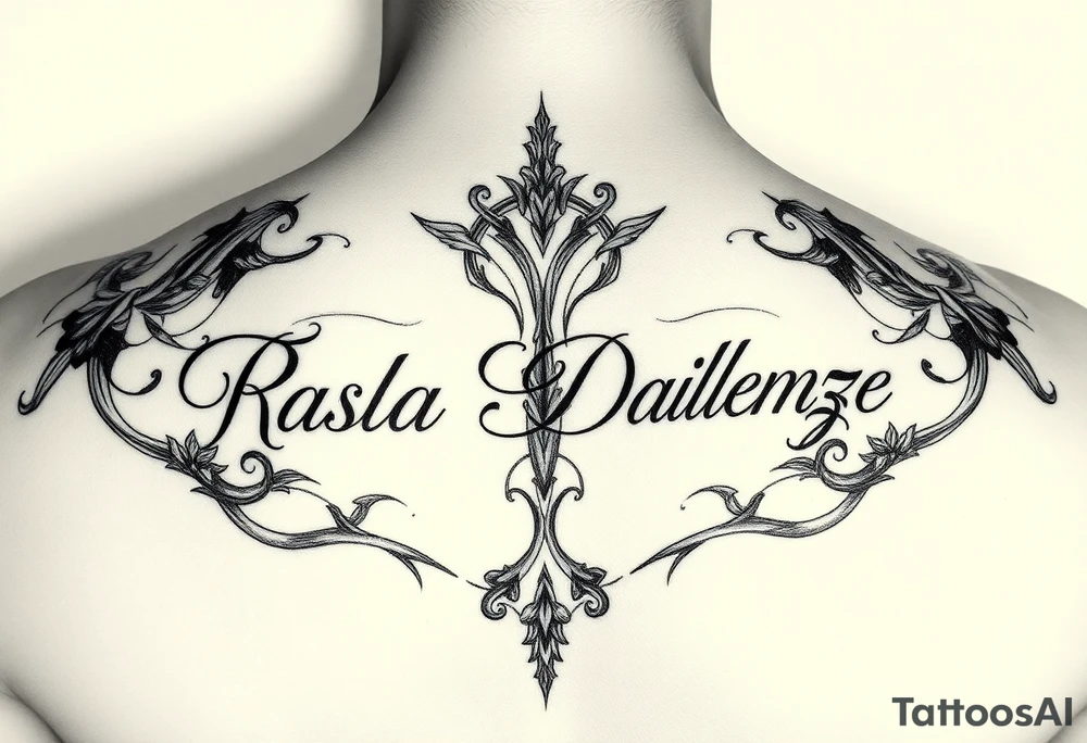 Combine the names rosela dashi and thellenze for a tattoo tattoo idea