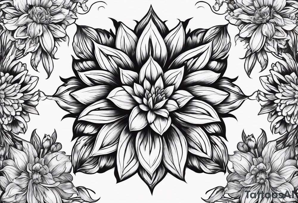 flower fire for a male tattoo tattoo idea