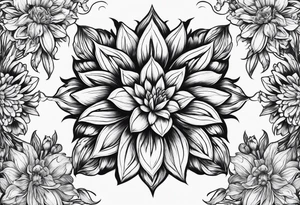 flower fire for a male tattoo tattoo idea