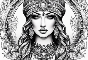 divine feminine sleeve tattoo tattoo idea