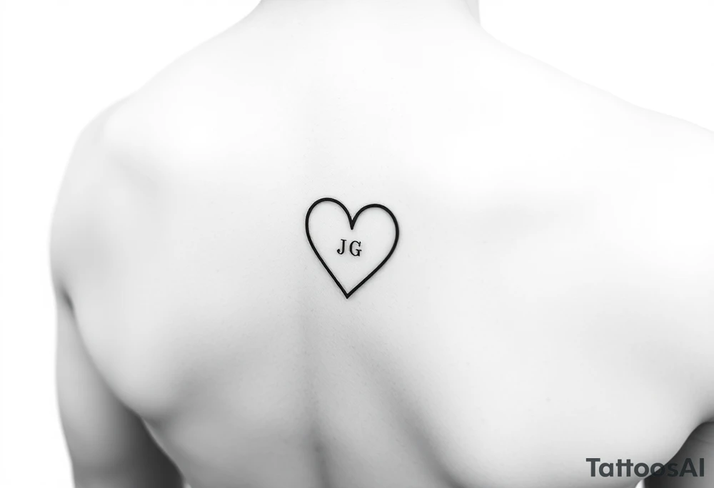 intials JG small heart tattoo idea