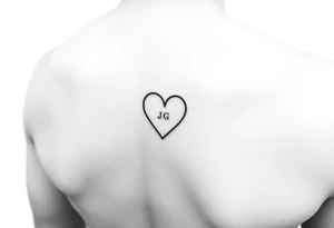 intials JG small heart tattoo idea