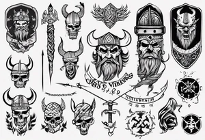 Tattoo banner
 saying “Viking Customs” tattoo idea