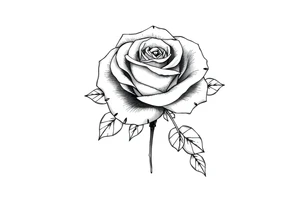 ROSE WQITH FLORIDA WRITTEN AS THE STEM tattoo idea