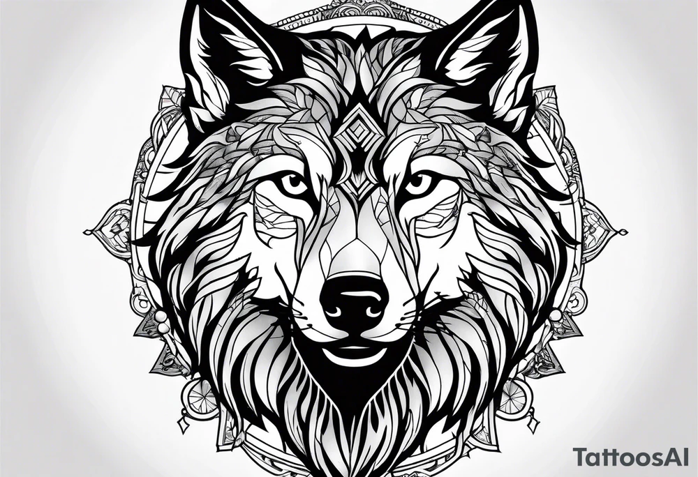 wolf tattoo idea