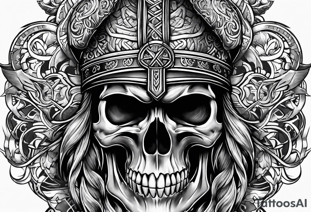 Viking skulls tattoo idea