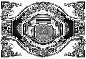 Belt with player carto tattoo idea