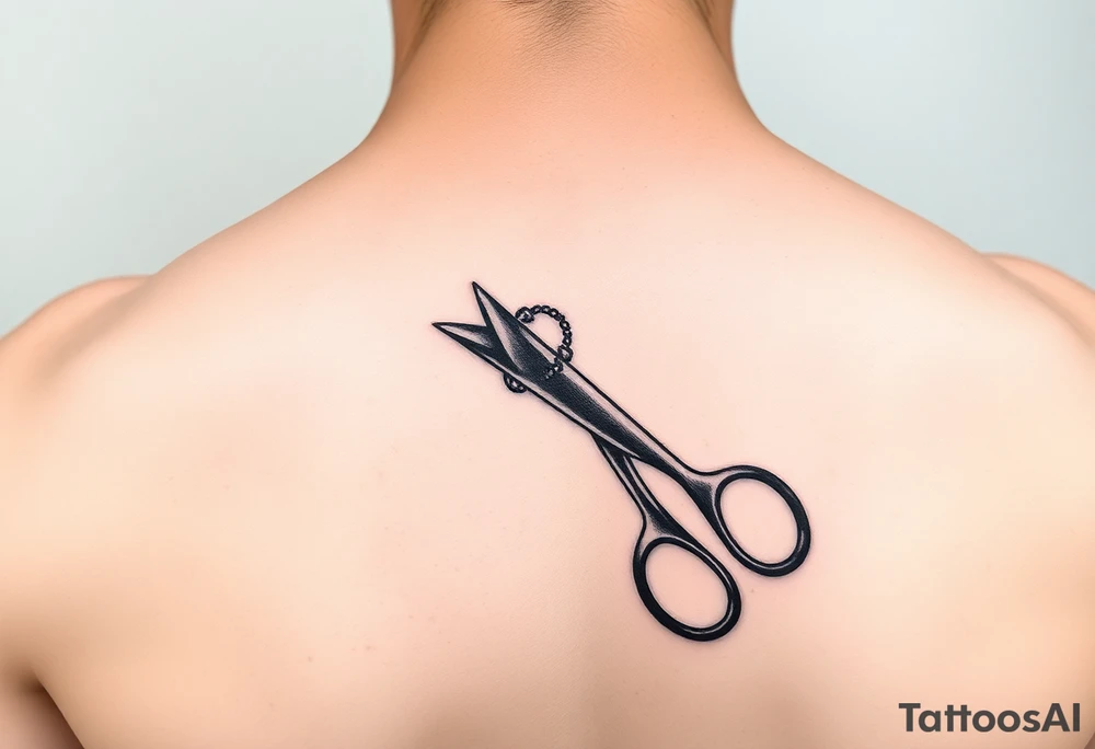 scissors cutting a sperm cell tattoo idea
