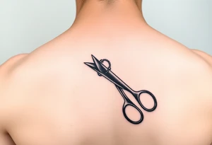 scissors cutting a sperm cell tattoo idea