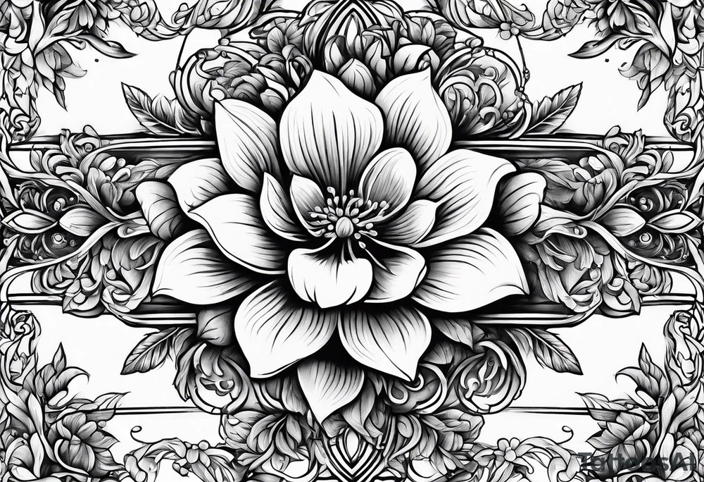 sword
sword true flower
fine line
gentle
thin lines
floral design tattoo idea