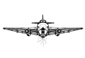 aviation inspired, sleeve tattoo tattoo idea