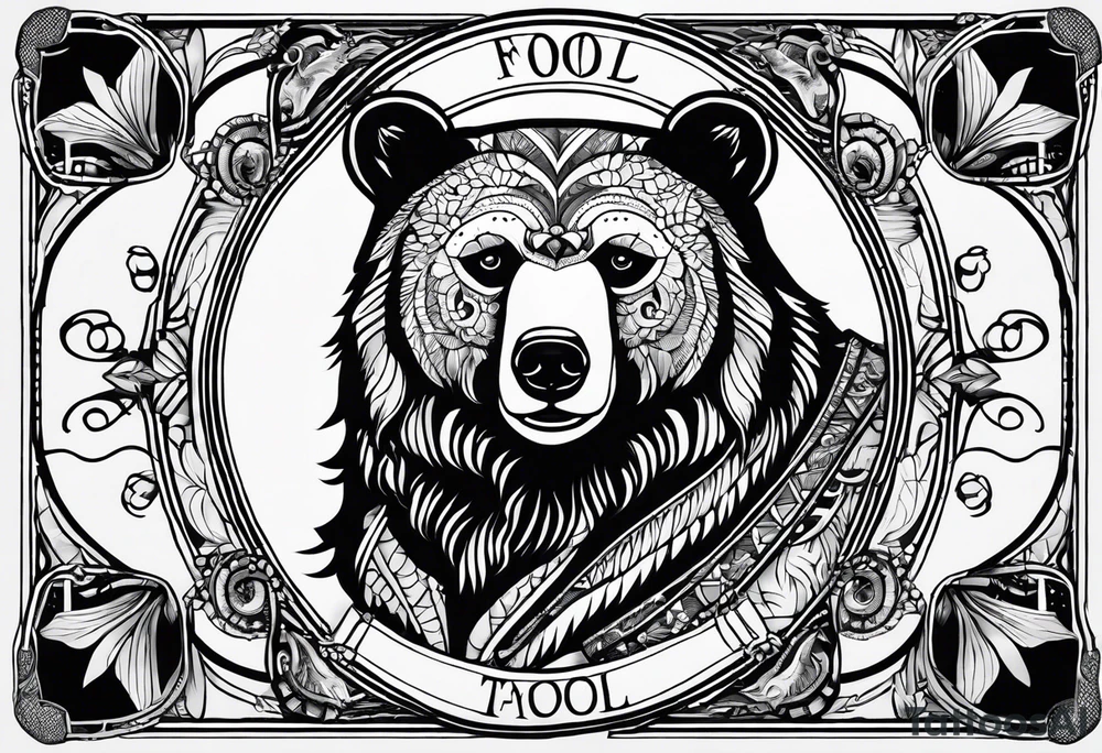 The fool tarot as a bear tattoo idea
