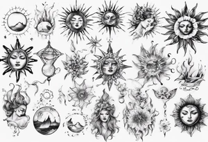 Wasser Nymphe Sonne tattoo idea