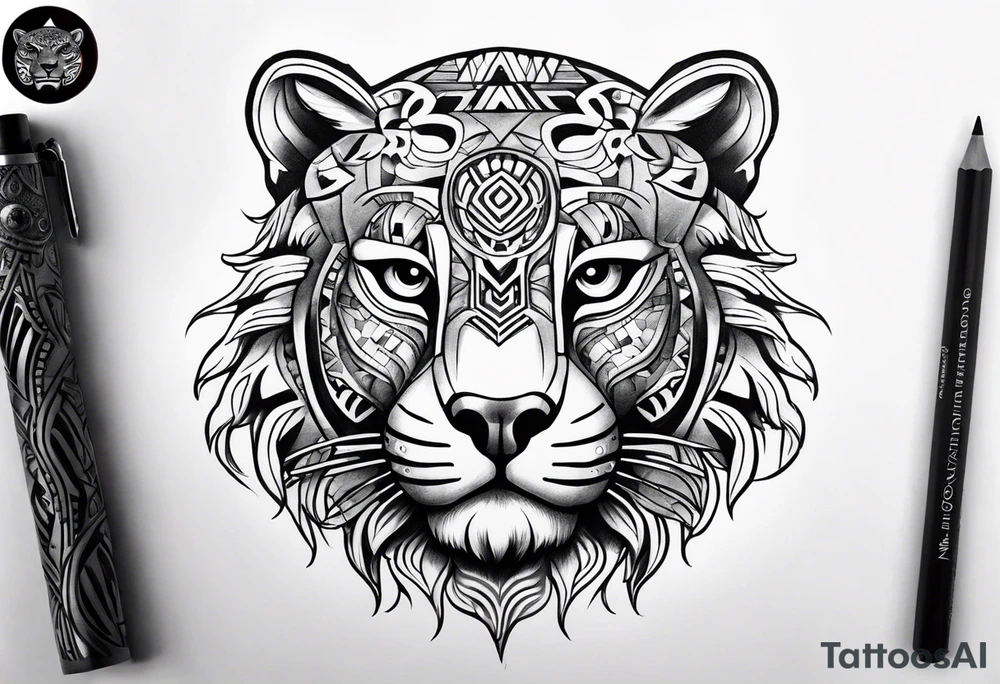 aztec jaguar chicano homage tattoo idea