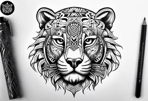 aztec jaguar chicano homage tattoo idea