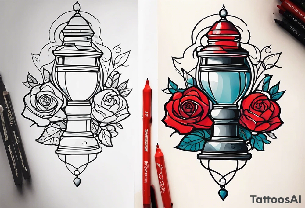Leuchtturm Stacheldraht Rosen Herz tattoo idea