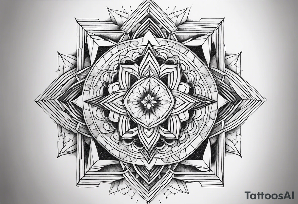 Dotwork Geometry tattoo idea